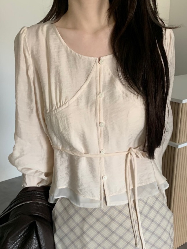 Corset Waist Cinch - Spring 2026 Women's Chic Bubble Sleeve