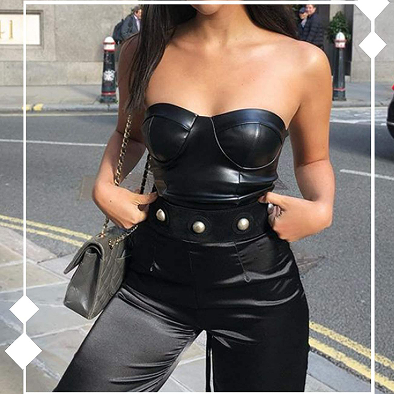 Women Leather Corset Bustiers  - Corset Waist Cinch 评论和价格