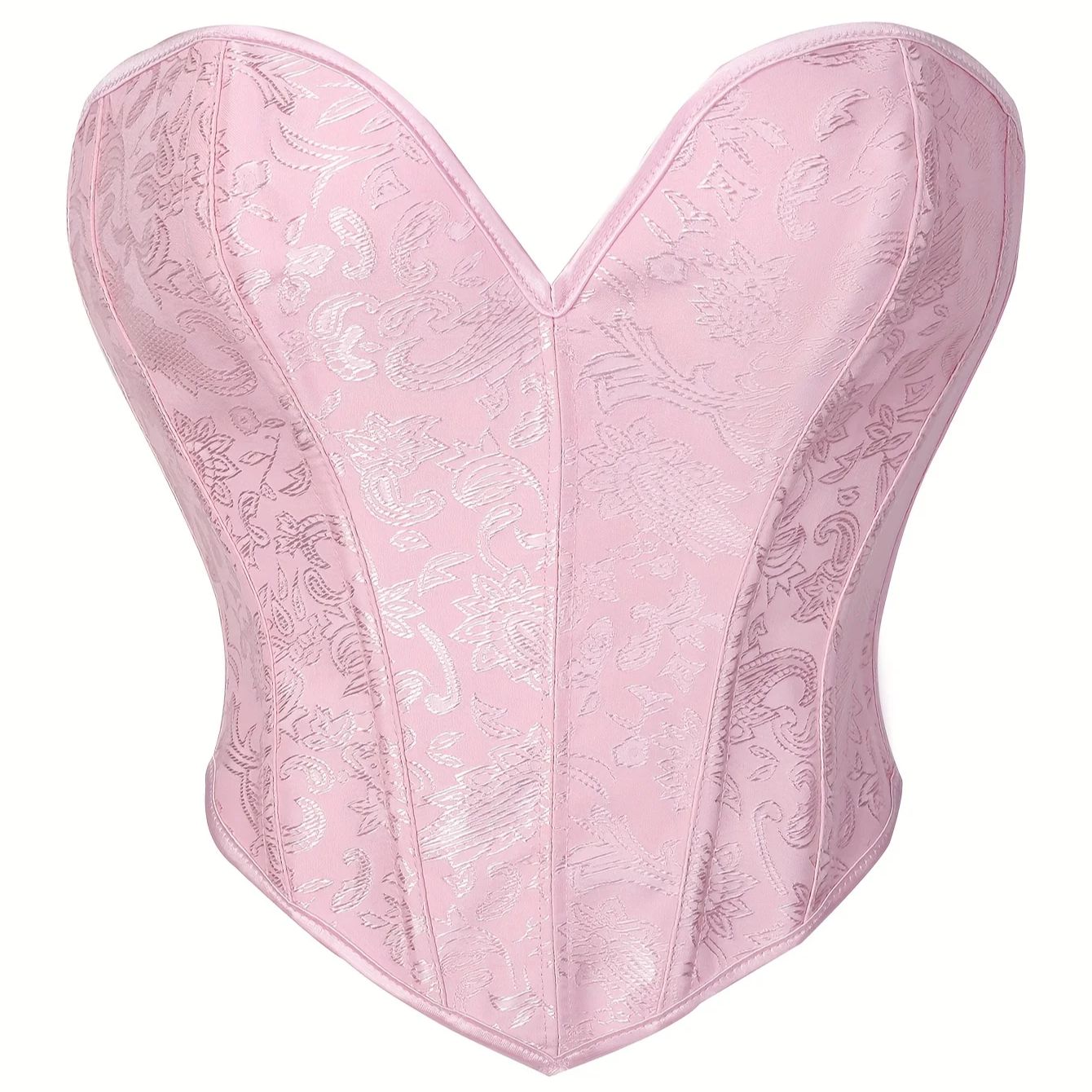 Pink Corset Gothic Victorian W - Strapless Bra Backless 评论和价格