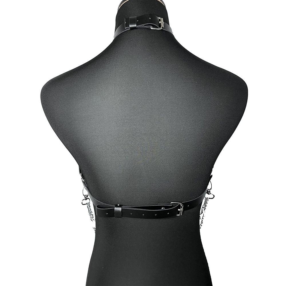 Women Gothic Chain Chest Harne - Garter Belt Set 评论和价格